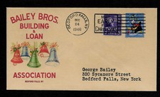 It's a Wonderful Life 1946 Xmas Movie Special Edt. Collector's Envelope. XS1027 picture