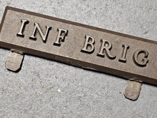1920s WWI US Army Infantry Brig. Heavy Cast Iron Bumper Desk 6