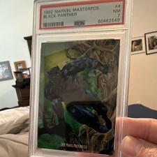 SkyBox 1992 Marvel Masterpieces Black Panther #4 PSA 7 NM Non-Sport Card picture