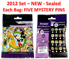 New 2012 SEALED 5 PINS Mystery Disney Pin Pack Bag BEST FRIENDS Stitch? Buzz? + picture