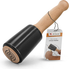 Precision Wood Carving Mallet 15Oz for Woodworking, Comfortable Wooden Handle Re picture