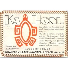 Ka Honu Handmade Items Handicrafts Kaanapali Beach 1977 Maui HI Ad SAJ1-M11 picture