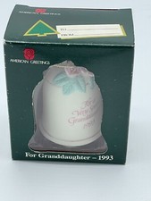 Vintage 1993 American Greetings “For Granddaughter” Bell Ornament NIB picture