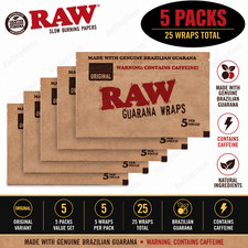 RAW Guarana Wraps Original 5 Packs 5 Per Pack 25 Total Brazilian Guarana picture