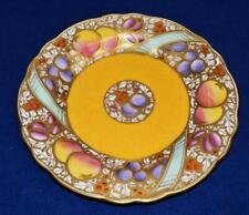 Atq 1916 ROYAL WORCESTER 1 Asterisk Mark Hand Painted Heavy Gold FRUITS 9