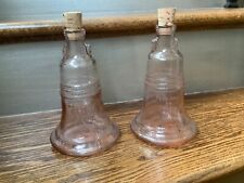 Wheaton Pink Glass Bottle/Decanter Liberty Bell Shaped 