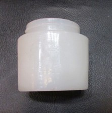 Vintage 1940's Ponds Skin Cream Lotion USA Small Old Oval White Milk Glass Jar picture