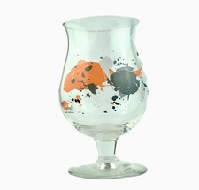 DUVEL Collection Arne Quinze Black Orange White Abstract Tulip Beer Glass 2011  picture