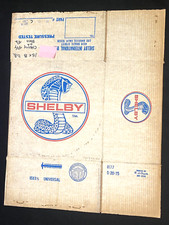 ORIGINAL SHELBY INTERNATIONAL COBRA WHEEL BOX 15x8 1/2”,CARDBOARD,VINTAGE,SNAKE picture