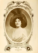 GERALDINE FARRAR - Opera Singer & Film Actor - 1915 Page Image - 5 x 7 in Print picture