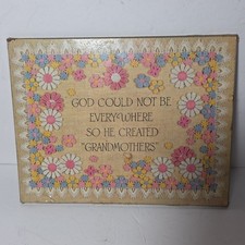 Grandmothers Living Quotes Wall Hanging 1975, Vintage Grandma Gift Still Sealed picture