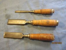 3 Beveled Tang Chisels picture