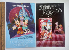 1986 WALT DISNEY WORLD COMPANY MERCHANDISE CATALOG + SUMMER MAGIC '86 BROCHURE picture