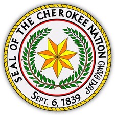 Seal of The Cherokee Nation Sept. 6, 1839 Round Vinyl Sticker picture