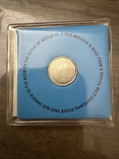 Franklin Mint Apollo 14 1971 Silver Mini-Coin Medal Signed w/ Certificate picture