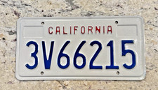 California License Plates 3V66215 picture