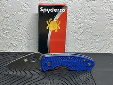 Spyderco Ambitious Blue Folding Knife C148GPBL EDC Serrated Blade New In Box picture