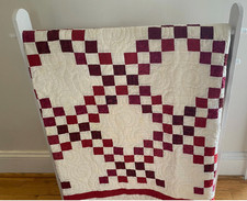 Handmade Patchwork Irish Chain Quilt Blue and White | Handmade Irish Chain Quilt picture