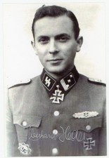 SS-Hauptsturmführer Eberhard Heder - Signed Vintage WWII Photograph picture