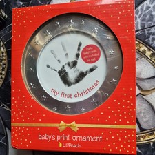Pearhead Baby's Prints First Christmas ornament New  picture