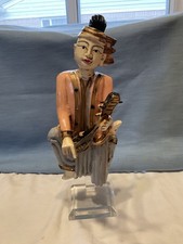 Vintage Asian Figurine Playing Instrument picture