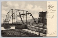 Port Jervis NY New Barrett Bridge Delaware River 1906 Postcard picture