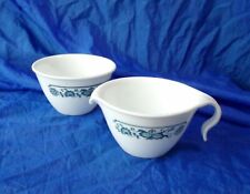 Corelle Old Town Blue Creamer and Sugar Bowl Set Vintage picture