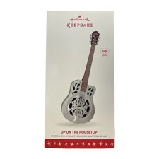 2016 Hallmark Keepsake Up On The Housetop' Magic Sound Guitar Ornament-A-12-1-11 picture