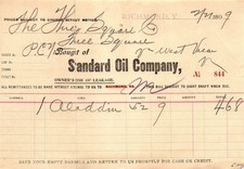 1899 Standard Oil Co. Richmond VA billhead, Aladdin oil picture