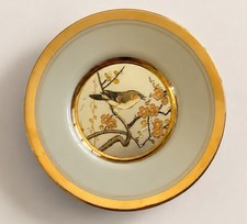 Dynasty Gallery Chokin Art Bird Blossom Collector Plate Gold Trim Japan Westlan picture