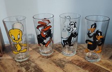 Set of 4 Vintage 1973 Warner Bros Looney Tunes Pepsi Collector Series Glasses picture