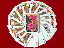 Vintage Coeur Playing Cards DDR East Germany Bridge Deck Pink Roses Retro picture