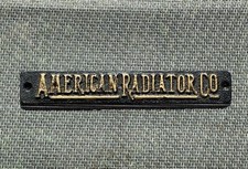 Antique American Radiator Co. Cast Iron Nameplate Badge Emblem Sign picture
