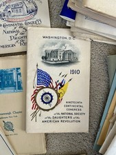 Huge DAR C.A.R. Antique Ephemera Lot 1897-1958 Booklet Program Bylaws Archive picture
