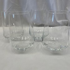 4 Schott-Zwiesel Pure Stemless Bordeaux Wine Glass 5 1/8 Inch Angled Side Marked picture