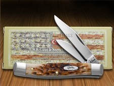 Case xx Knife Texas Jack Jigged Amber Bone Handle CS Steel Pocket Knives 00077 picture