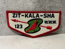 BSA Order of the Arrow OA Lodge Flap Patch - ZIT-KALA-SHA Lodge 123 picture