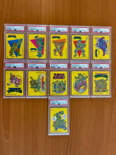 1989 Topps TMNT Complete Collector's Edition Stickers : 1-11 Graded PSA picture