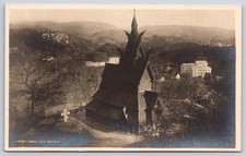 Antique Norway Postcard BERGEN Fantoft Kirke Stave Church 1910 picture