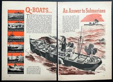 “Q-Boats..An Answer to Submarines” 1940 pictorial Mystery Q-ships~British Decoy picture