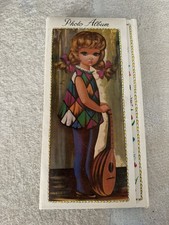 Vintage MCM 60's Lobeco Photo Album Big Eyed Girl Harlequin Art by Eden picture