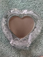 Mikasa Home Heavy Lead Crystal Heart Picture Photo Frame Used No Box picture