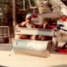c1970s Amusement Park Carnival Ride Ferris Wheel Snapshot Photo Fair Fairground picture