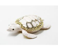 Bejeweled Enameled Animal Trinket Box/Figurine With Rhinestones-Big Sea Turtle picture