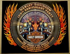 Emek Harley Davidson 100th Anniversary Party 2003 Poster San Dimas S/N UNPUNCHED picture