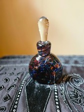 Bruce Freund signed art glass perfume bottle and stopper picture