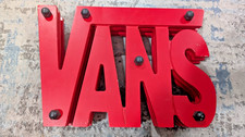 Vintage VANS 3D Layered Retail Store Display Sign Red 16x11 Skateboard Decor picture