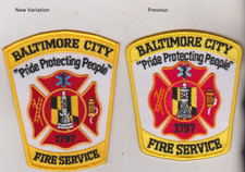 Baltimore City new on L& old on R versions patch picture