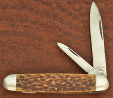 VINTAGE EA SHARPWELL SOLINGEN GERMANY ROGERS BONE CIGAR PREMIUM JACK KNIFE 37389 picture