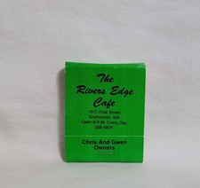 Vintage Rivers Edge Cafe Restaurant Matchbook Snohomish WA Advertising Full picture